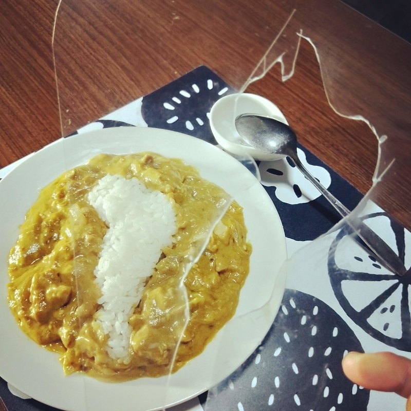 型で作ったびわ湖カレー
